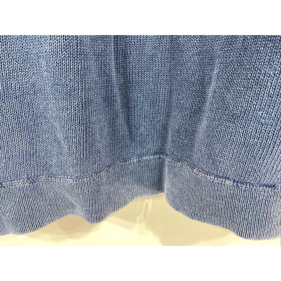 Retrofit Blue 1/4 Zip Factory Distressed Sweater Men’s Size Large 44” - Picture 3 of 8